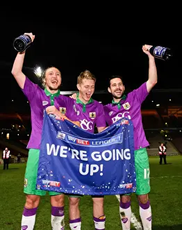 Bradford City V Bristol City (Promotion) Prints: Bristol City's Promotion Triumph: The Euphoric Moment at Valley Parade