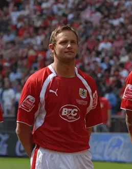 Framed Print : Bristol City's Promotion Triumph: Lee Trundle's Euphoric Moment at the Play-Off Final Framed Print : Bristol City's Promotion Triumph: Lee Trundle's Euphoric Moment at the Play-Off Final