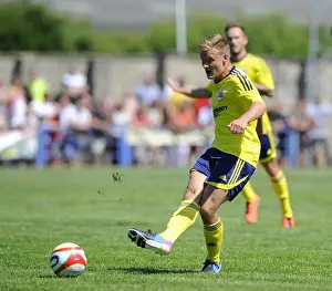 Framed Print : Bristol City's Rhys Jordan in Pre-Season Form: Clevedon Town vs. Bristol City (2013) Framed Print : Bristol City's Rhys Jordan in Pre-Season Form: Clevedon Town vs. Bristol City (2013)
