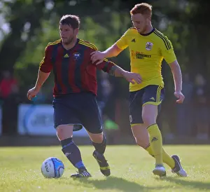 Ashton And Backwell United V Bristol City Prints: Bristol City's Ryan Taylor Battles for the Ball in Pre-Season Friendly Against Ashton and Backwell United