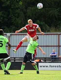 Images Dated 20th July 2013: Bristol City's Ryan Taylor Charges Towards Forest Green Rovers Goal: Preseason Clash 2013