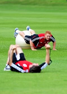 Pre-season Training Collection: Bristol City's Ryan Taylor: Gearing Up for Intense Football Training