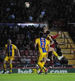 Bristol City V Crystal Palace Prints: Bristol City's Ryan Taylor Narrowly Misses Header Goal Against Crystal Palace in 2012 Championship Match