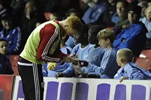Bristol City V Crawley Town Prints: Bristol City's Ryan Taylor Signs Autographs at Ashton Gate after Bristol City v Crawley Town Match