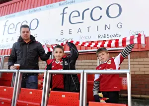 Bristol City V Tranmere Rovers Prints: Bristol City's Safe Standing Rail Seats at Ashton Gate