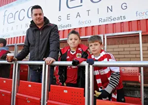 Bristol City V Tranmere Rovers Prints: Bristol City's Safe Standing Rail Seats at Ashton Gate Stadium