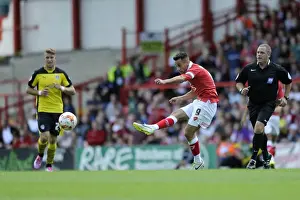 Bristol City's Sam Baldock in Action against Colchester United, Sky Bet League One, 2014