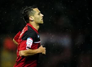 Images Dated 2nd October 2012: Bristol City's Sam Baldock in Action Against Millwall, Championship Football Match, October 2012