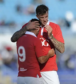 Bristol City's Sam Baldock and Aden Flint Celebrate Goal: Extension Gunners vs
