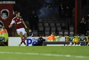Bristol City V Crawley Town Prints: Bristol City's Sam Baldock Aims for Glory: Bristol City vs Crawley Town
