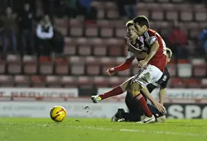 Bristol City V Walsall Prints: Bristol City's Sam Baldock Aims for Glory: A Thrilling Moment from the Bristol City vs Walsall Football Match