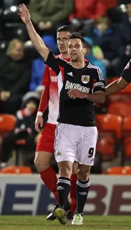 Framed Print : Bristol City's Sam Baldock Celebrates First Goal Against Leyton Orient, Sky Bet League One, 2014