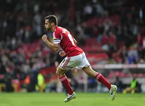 Bristol City V Colchester United Prints: Bristol City's Sam Baldock Celebrates Goal Against Colchester United