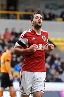 Wolves V Bristol City Prints: Bristol City's Sam Baldock Celebrates Goal Against Wolverhampton Wanderers