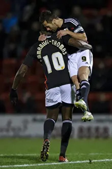 Leyton Prints: Bristol City's Sam Baldock Celebrates Opening Goal Against Leyton Orient