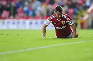 Bristol City's Sam Baldock Disappointed After Missed Goal vs Colchester United (September 2013)