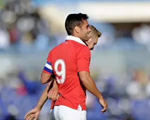 Bristol City's Sam Baldock Euphorically Celebrates Goal Against Extension Gunners (2014)