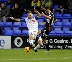 Bristol City's Sam Baldock Faces Off Against Tranmere Defender, Sky Bet League One, 16th November 2013