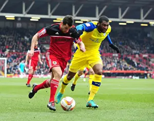 Bristol City's Sam Baldock Fouled by Sheffield Wednesday's R