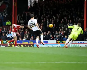 Bristol City's Sam Baldock Heads Wide in Sky Bet League One Clash Against MK Dons