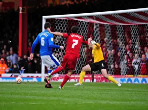Bristol City V Peterborough Prints: Bristol City's Sam Baldock Misses Wide Against Peterborough United - Championship Football