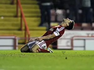 Bristol City V Walsall Prints: Bristol City's Sam Baldock Reacts After Missing a Goal Chance vs
