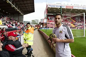 Bristol City's Sam Baldock Receives Player of the Season Award from Disabled Fan Rob Wood