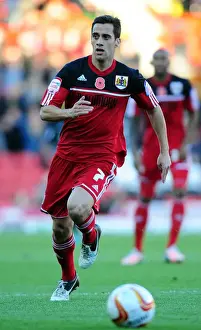 Bristol City V Charlton Prints: Bristol City's Sam Baldock Scores Against Charlton Athletic in Championship Match