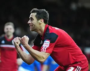 Bristol City Vs Peterborough Prints: Bristol City's Sam Baldock Scores Game-Winning Goal vs. Peterborough (December 2012)