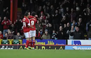 Bristol City V Walsall Prints: Bristol City's Sam Baldock Scores the Game-Winning Goal Against Walsall (December 26)