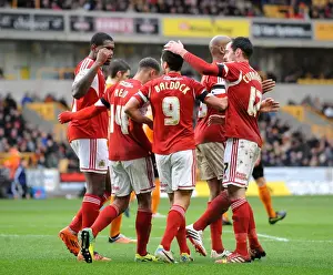 Wolves V Bristol City Prints: Bristol City's Sam Baldock Scores the Game-Winning Goal Against Wolverhampton Wanderers in Sky Bet League One