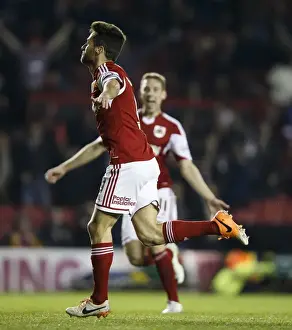 Gate Prints: Bristol City's Sam Baldock Scores Third Goal Against Port Vale in Sky Bet League One Match