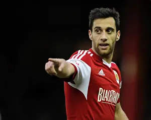 Bristol City's Sam Baldock Scores against MK Dons in Sky Bet League One, 2014