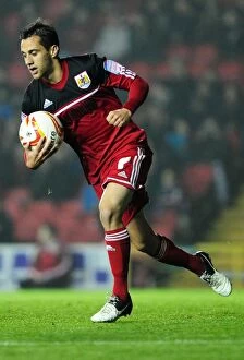 Images Dated 23rd October 2012: Bristol City's Sam Baldock Scores Penalty at Ashton Gate Stadium against Burnley
