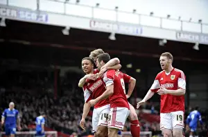 Bristol City V Gillingham Prints: Bristol City's Sam Baldock Scores the Thrilling Winning Goal
