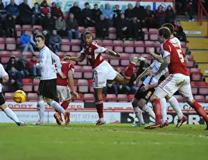 Bristol City's Sam Baldock Scores After Tyrone Barnett Header vs. MK Dons (18/01/2014)