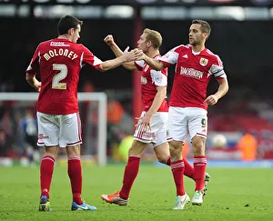 Bristol City V Colchester United Prints: Bristol City's Sam Baldock Scores the Winning Goal vs