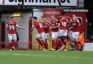 Bristol City V Walsall Prints: Bristol City's Sam Baldock Scores the Winning Goal against Walsall - December 26, 2013