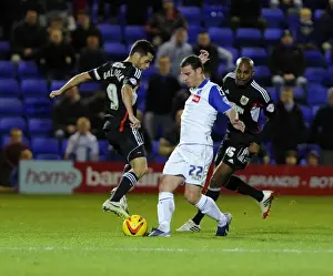 Tranmere Rovers V Bristol City Prints: Bristol City's Sam Baldock Tackles Jason Koumas in Tranmere vs