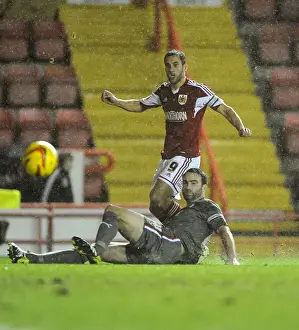 Bristol City V Rotherham United Prints: Bristol City's Sam Baldock Thwarted by Rotherham Goalkeeper