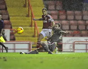 Bristol City V Rotherham United Prints: Bristol City's Sam Baldock Thwarts by Rotherham Goalkeeper