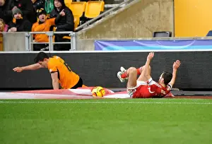 Wolves V Bristol City Prints: Bristol City's Sam Baldock and Wolverhampton Wanderers Danny Batth Collide at Molineux Stadium