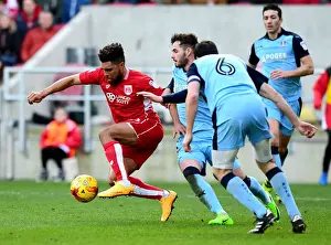 Bristol City V Rotherham United Prints: Bristol City's Scott Golbourne Charges Forward Against Rotherham United in Championship Battle