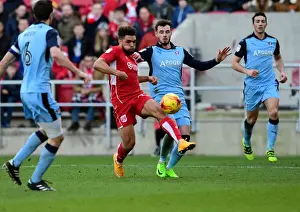 Bristol City V Rotherham United Prints: Bristol City's Scott Golbourne Drives Forward Against Rotherham United in Sky Bet Championship Action at Ashton