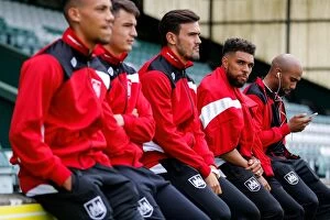 Images Dated 16th July 2016: Bristol City's Scott Golbourne Watches Pre-Season Action at Huish Park (Yeovil Town v Bristol City)