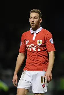 Framed Print : Bristol City's Scott Wagstaff in Action during the Johnstone's Paint Trophy Area Final against Gillingham (January 6, 2015)