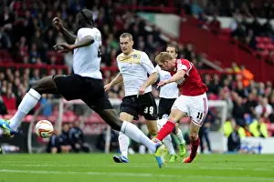 Bristol City V Colchester United Prints: Bristol City's Scott Wagstaff Aims for Glory: Bristol City vs Colchester United
