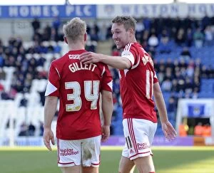 Images Dated 22nd March 2014: Bristol City's Scott Wagstaff Celebrates Goal Against Colchester United, 2014