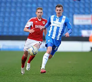 Colchester United V Bristol City Prints: Bristol City's Scott Wagstaff Chases Down Colchester United's Alex Gilbey in Sky Bet League One Clash