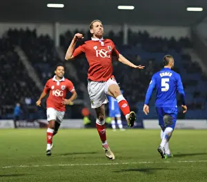 Gillingham V Bristol City Prints: Bristol City's Scott Wagstaff Euphorically Celebrates Goal Against Gillingham in Sky Bet League One